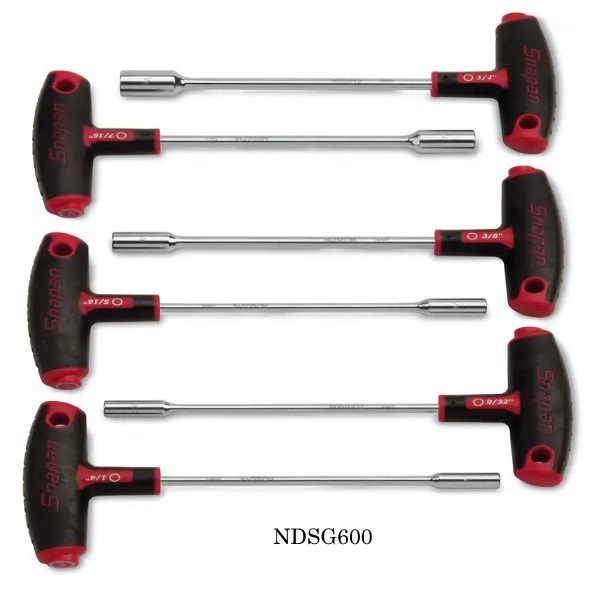 Snapon Hand Tools Ergonomic Soft Grip Handle Nut Driver Set, Inches